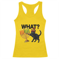 Funny Black Cat Chaos Kwanzaa Kinara Candle Racerback Tank Top African Heritage Gift - Wonder Print Shop