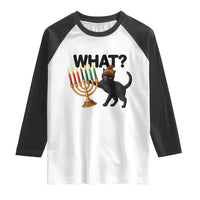 Funny Black Cat Chaos Kwanzaa Kinara Candle Raglan Shirt African Heritage Gift - Wonder Print Shop