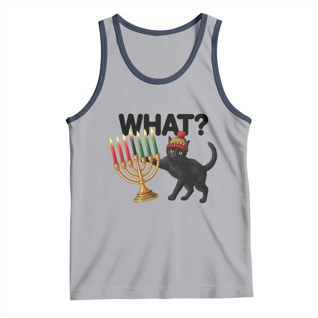Funny Black Cat Chaos Kwanzaa Kinara Candle Tank Top African Heritage Gift - Wonder Print Shop