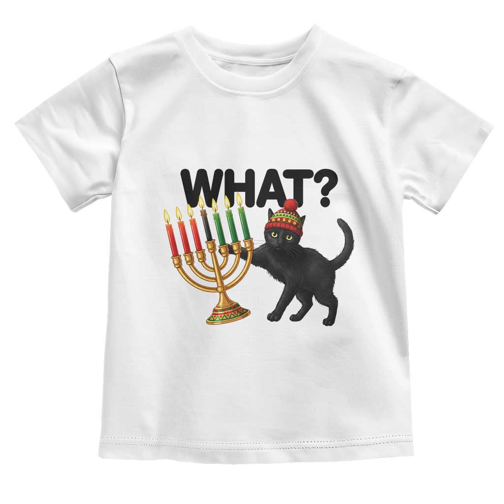 Funny Black Cat Chaos Kwanzaa Kinara Candle Toddler T Shirt African Heritage Gift - Wonder Print Shop