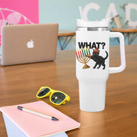 Funny Black Cat Chaos Kwanzaa Kinara Candle Tumbler With Handle African Heritage Gift - Wonder Print Shop