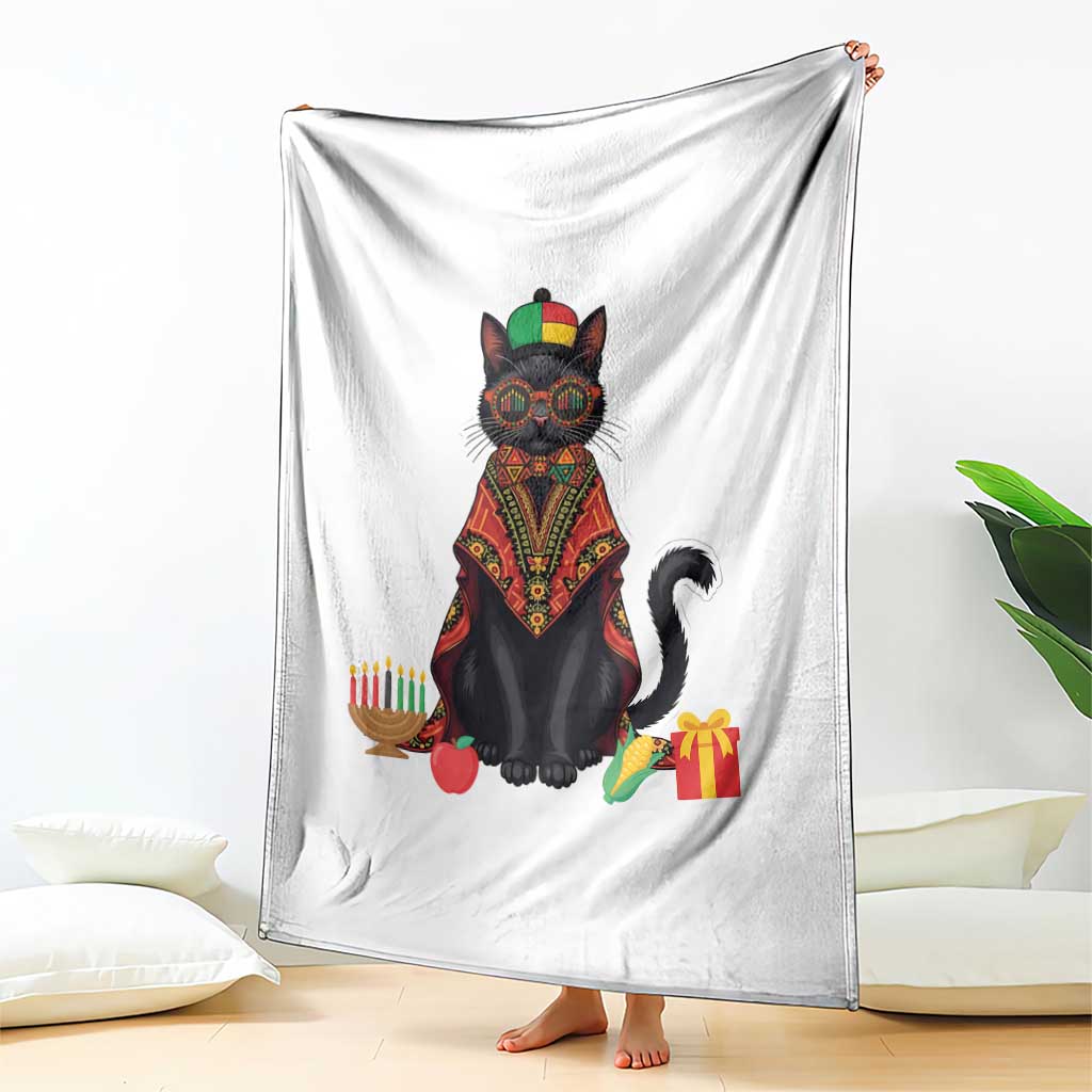 Cute Kwanzaa Cat Dashiki Throw Blanket African Heritage Gift - Wonder Print Shop