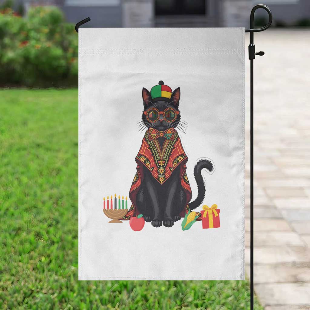 Cute Kwanzaa Cat Dashiki Garden Flag African Heritage Gift - Wonder Print Shop