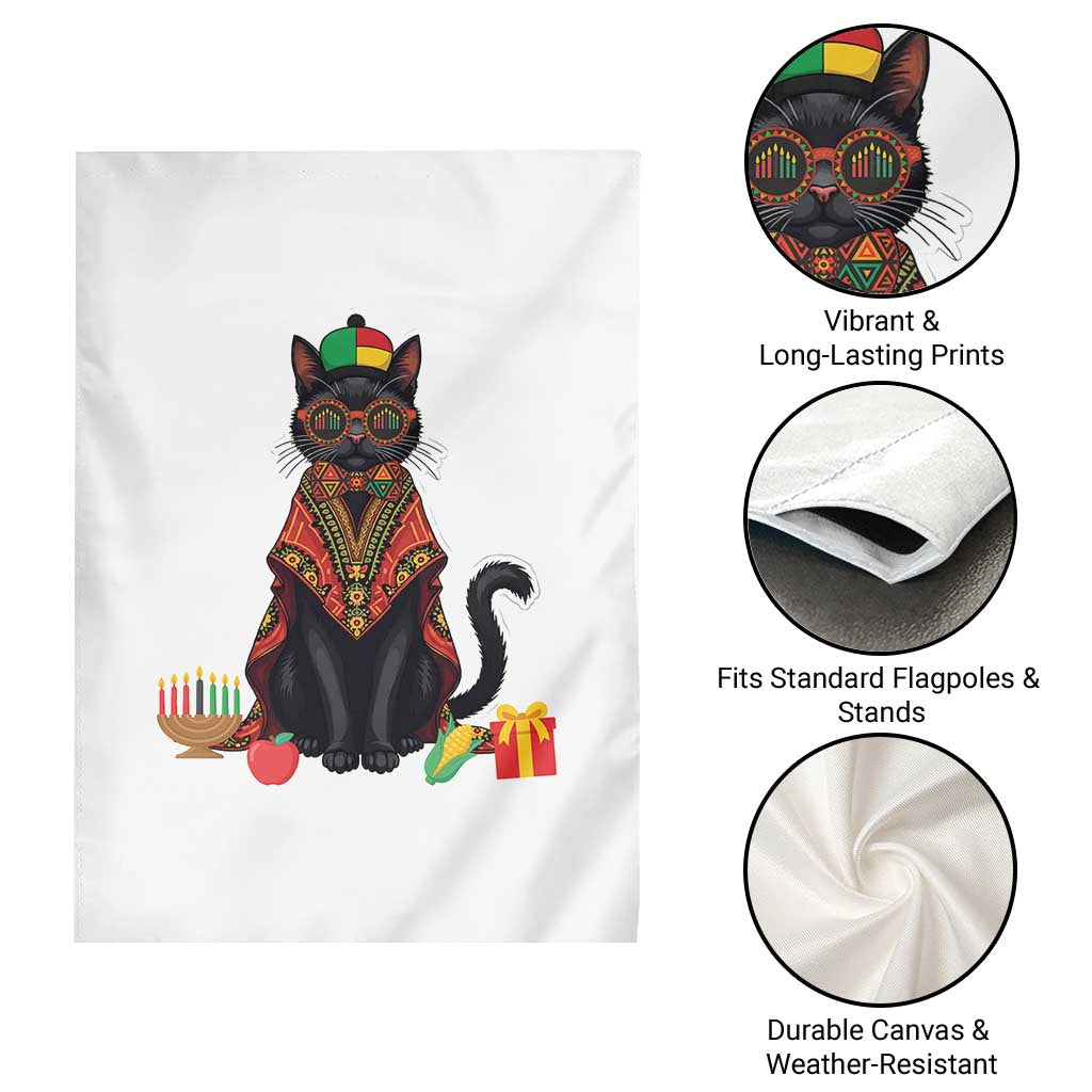 Cute Kwanzaa Cat Dashiki Garden Flag African Heritage Gift - Wonder Print Shop