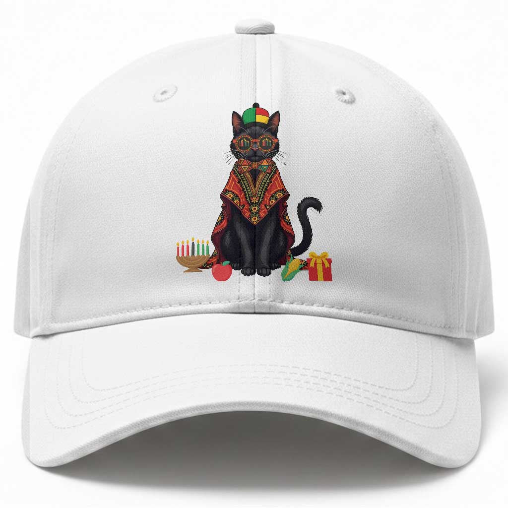 Cute Kwanzaa Cat Dashiki Baseball Cap African Heritage Gift