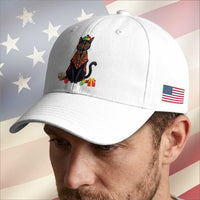 Cute Kwanzaa Cat Dashiki Baseball Cap African Heritage Gift