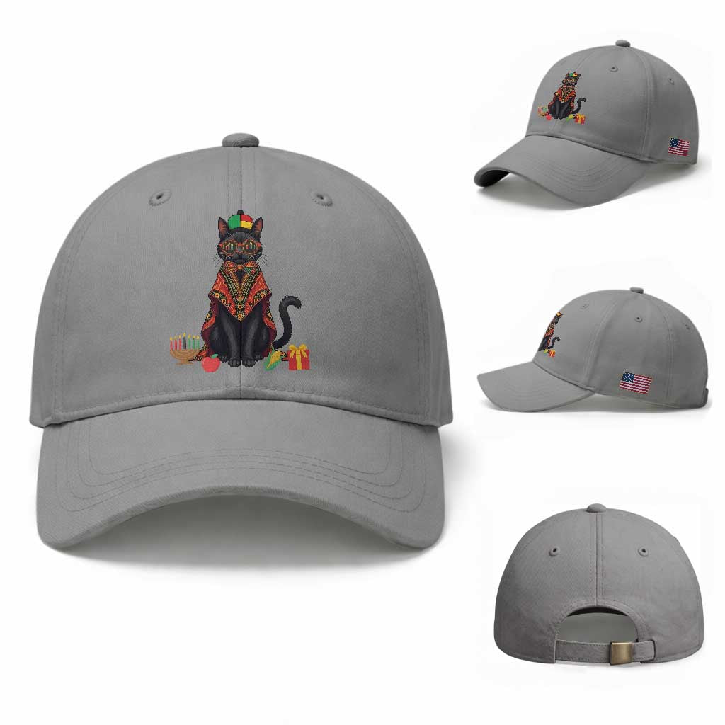 Cute Kwanzaa Cat Dashiki Baseball Cap African Heritage Gift