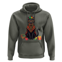 Cute Kwanzaa Cat Dashiki Hoodie African Heritage Gift - Wonder Print Shop