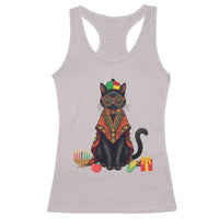 Cute Kwanzaa Cat Dashiki Racerback Tank Top African Heritage Gift - Wonder Print Shop