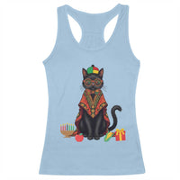 Cute Kwanzaa Cat Dashiki Racerback Tank Top African Heritage Gift - Wonder Print Shop