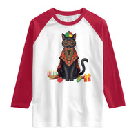 Cute Kwanzaa Cat Dashiki Raglan Shirt African Heritage Gift - Wonder Print Shop