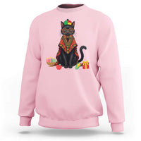 Cute Kwanzaa Cat Dashiki Sweatshirt African Heritage Gift - Wonder Print Shop