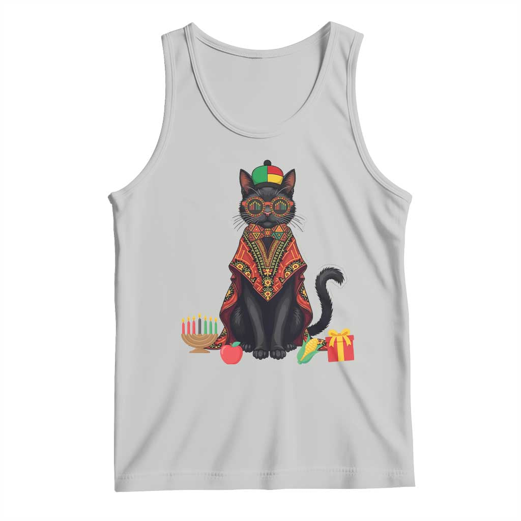 Cute Kwanzaa Cat Dashiki Tank Top African Heritage Gift - Wonder Print Shop