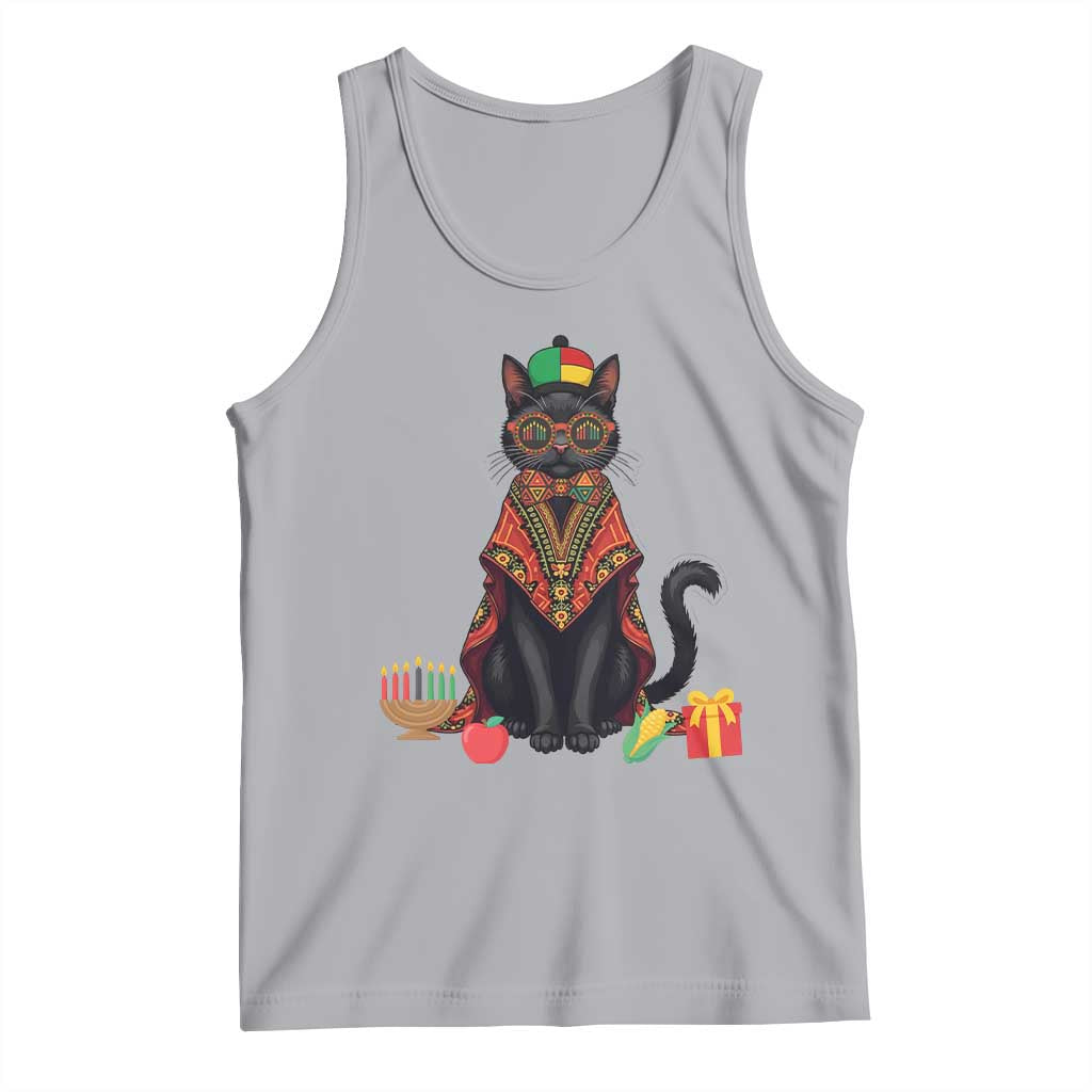 Cute Kwanzaa Cat Dashiki Tank Top African Heritage Gift - Wonder Print Shop