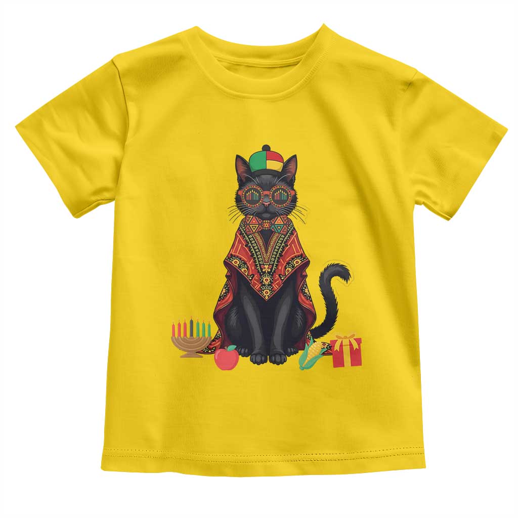 Cute Kwanzaa Cat Dashiki Toddler T Shirt African Heritage Gift - Wonder Print Shop