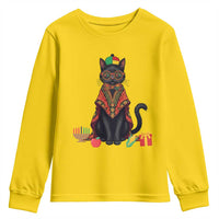 Cute Kwanzaa Cat Dashiki Youth Sweatshirt African Heritage Gift - Wonder Print Shop
