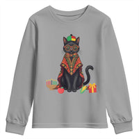 Cute Kwanzaa Cat Dashiki Youth Sweatshirt African Heritage Gift - Wonder Print Shop