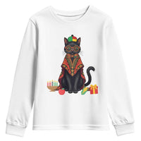 Cute Kwanzaa Cat Dashiki Youth Sweatshirt African Heritage Gift - Wonder Print Shop
