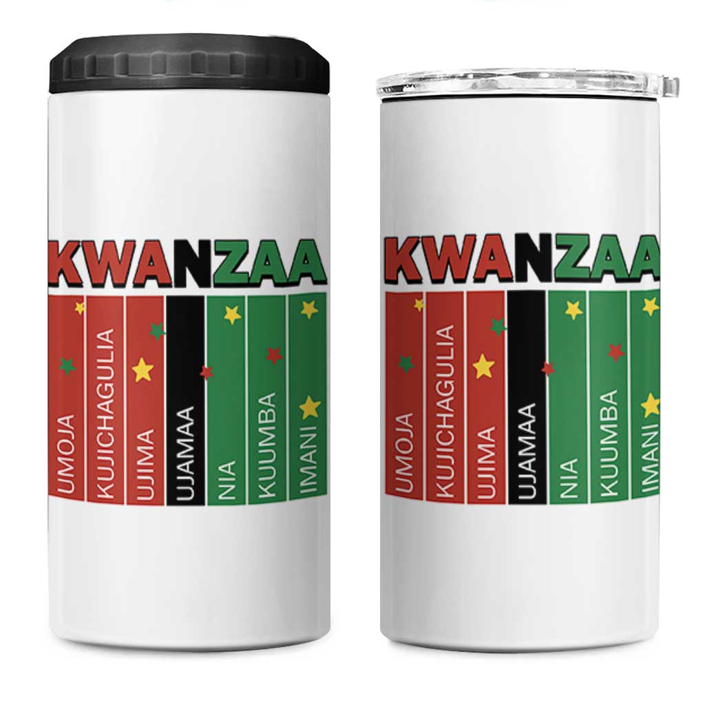 Light Of Kwanzaa 4 in 1 Can Cooler Tumbler Nguzo Saba African Heritage Gift - Wonder Print Shop