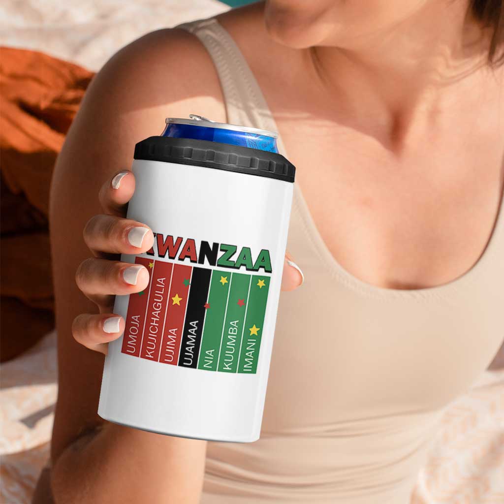 Light Of Kwanzaa 4 in 1 Can Cooler Tumbler Nguzo Saba African Heritage Gift - Wonder Print Shop