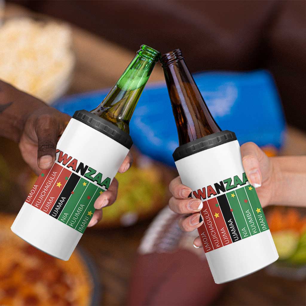 Light Of Kwanzaa 4 in 1 Can Cooler Tumbler Nguzo Saba African Heritage Gift - Wonder Print Shop