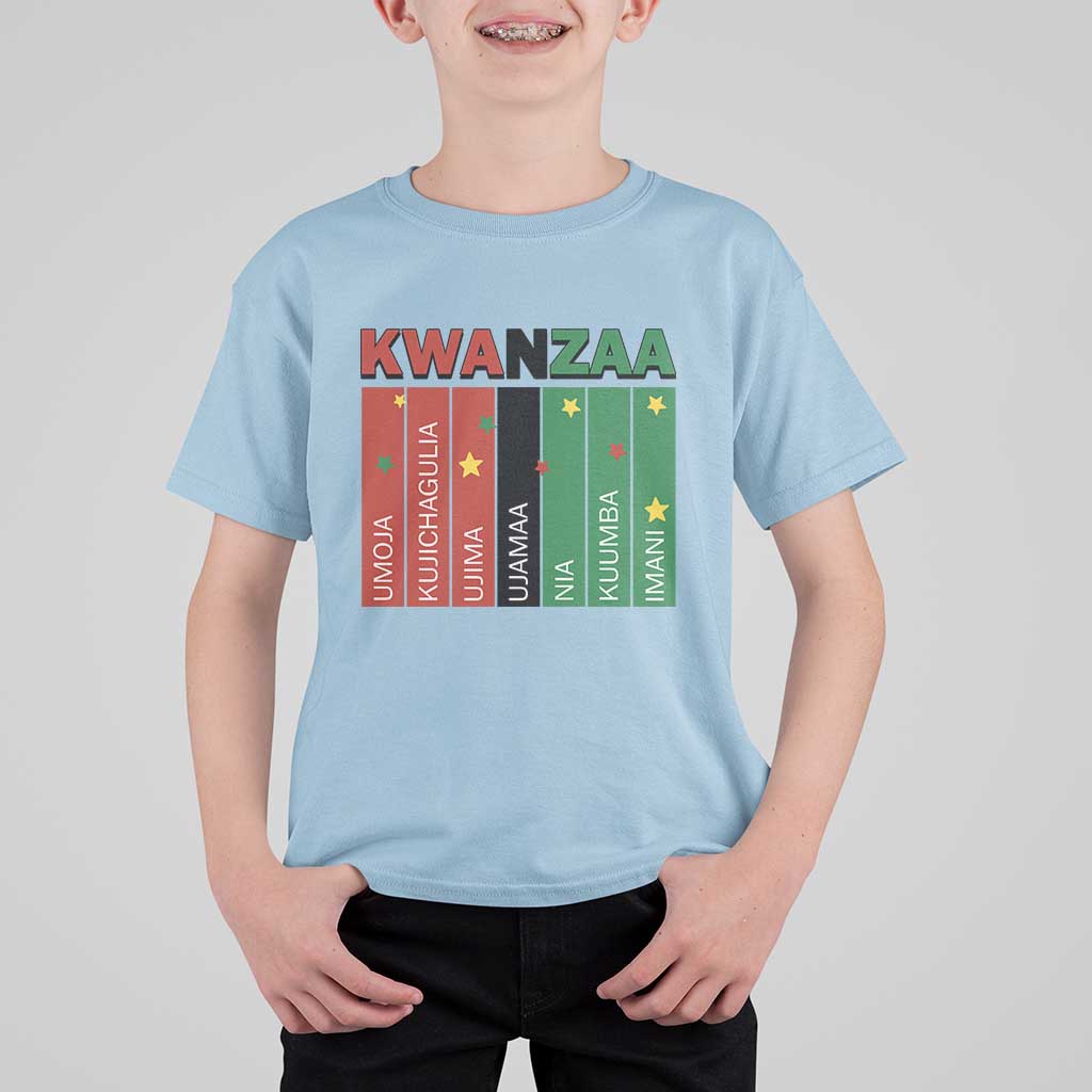 Light Of Kwanzaa T Shirt For Kid Nguzo Saba African Heritage Gift - Wonder Print Shop