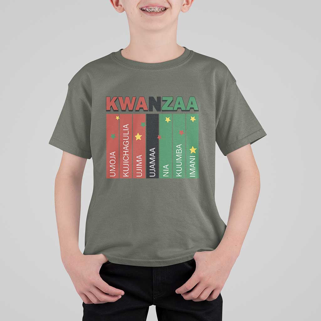 Light Of Kwanzaa T Shirt For Kid Nguzo Saba African Heritage Gift - Wonder Print Shop