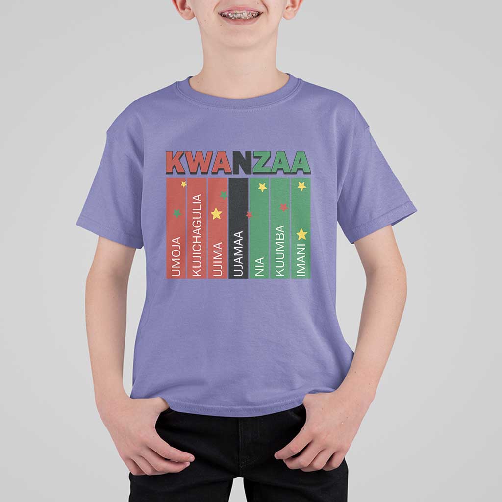 Light Of Kwanzaa T Shirt For Kid Nguzo Saba African Heritage Gift - Wonder Print Shop