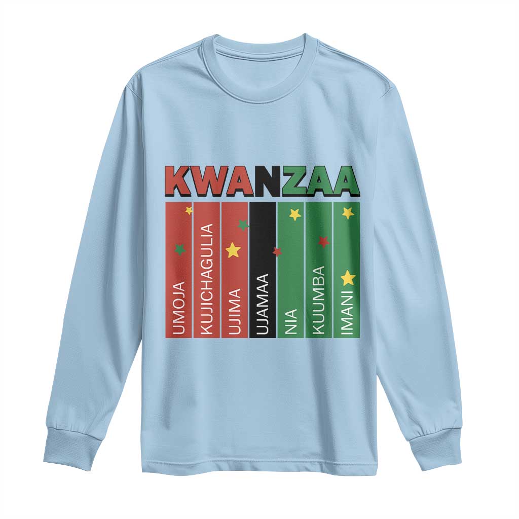Light Of Kwanzaa Long Sleeve Shirt Nguzo Saba African Heritage Gift - Wonder Print Shop
