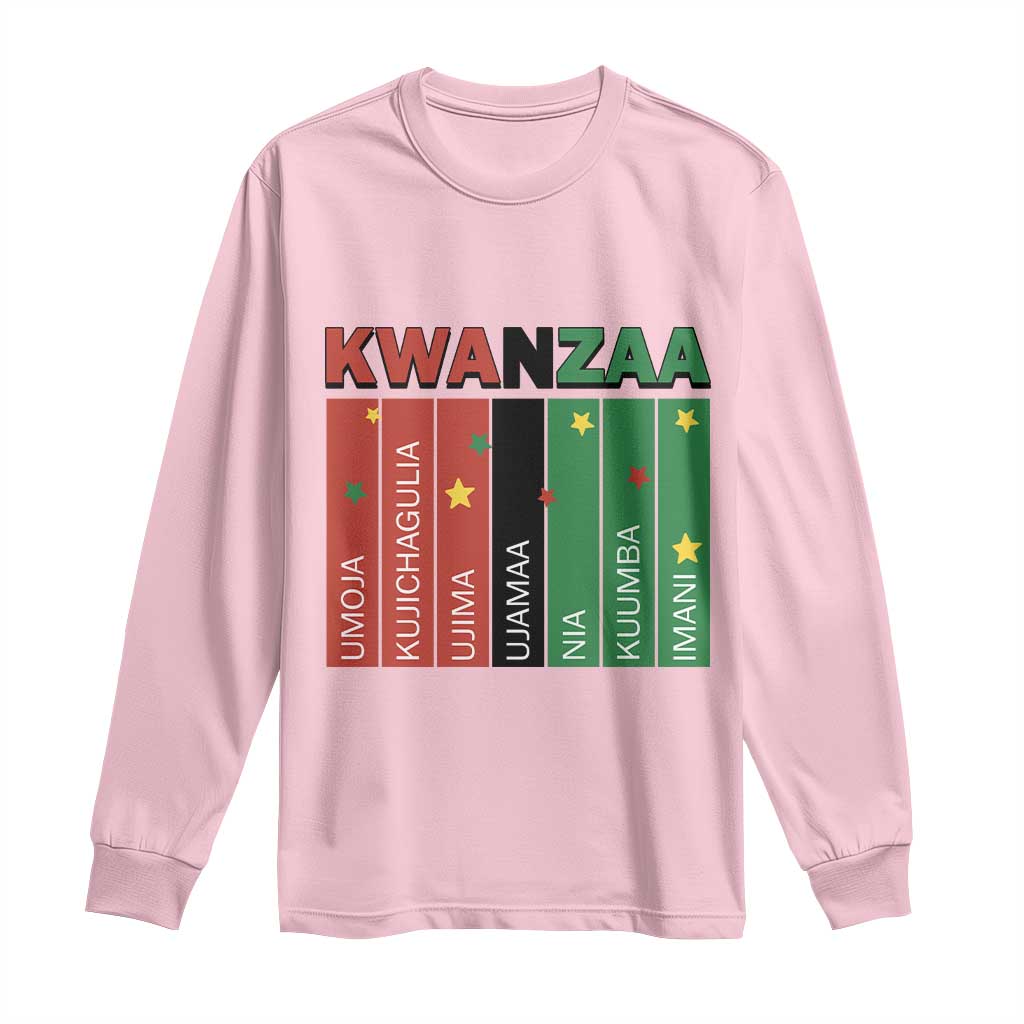 Light Of Kwanzaa Long Sleeve Shirt Nguzo Saba African Heritage Gift - Wonder Print Shop