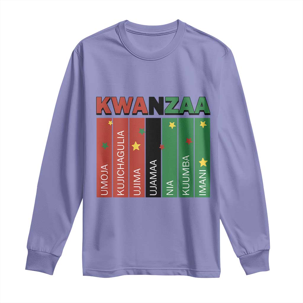 Light Of Kwanzaa Long Sleeve Shirt Nguzo Saba African Heritage Gift - Wonder Print Shop