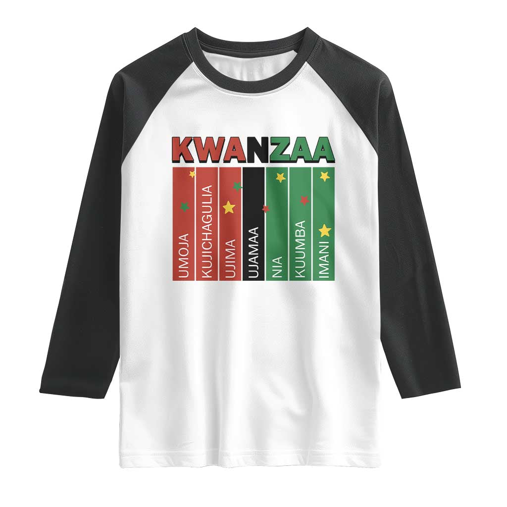 Light Of Kwanzaa Raglan Shirt Nguzo Saba African Heritage Gift - Wonder Print Shop
