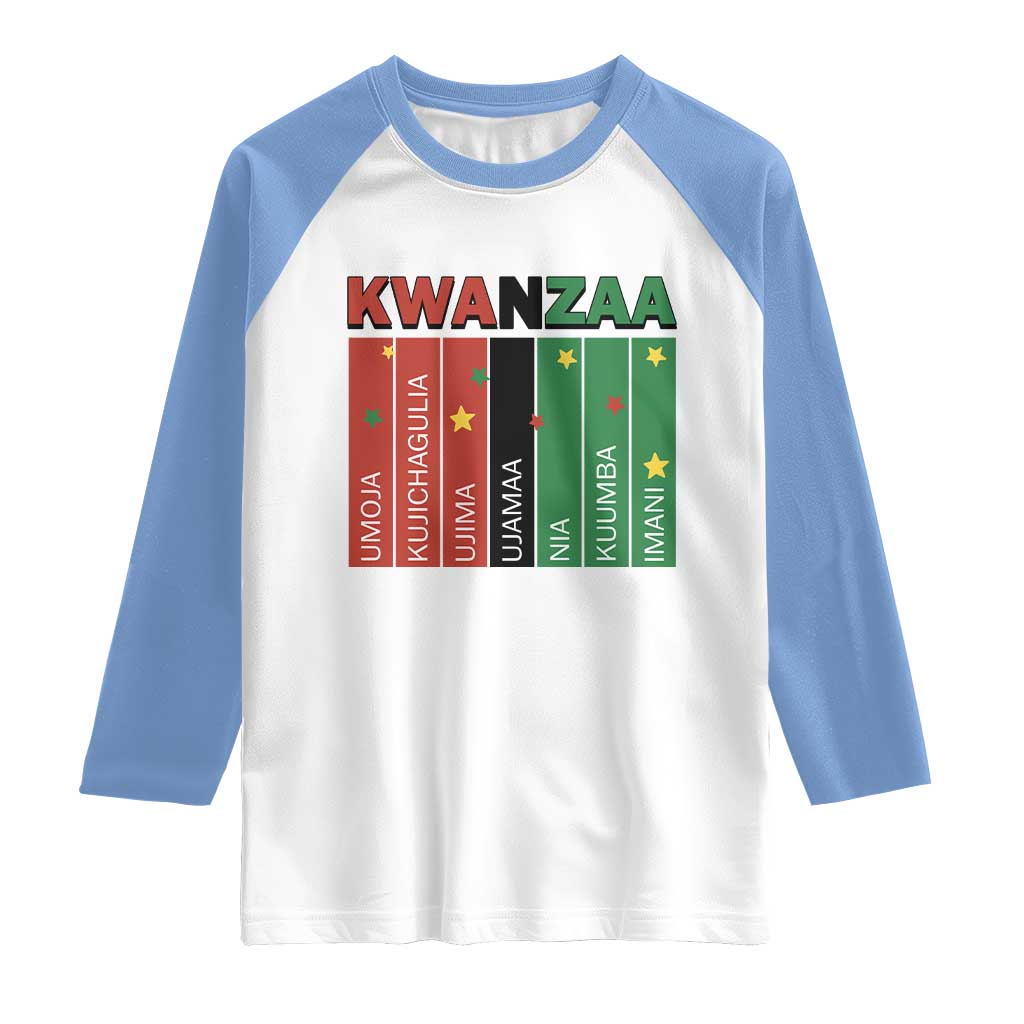Light Of Kwanzaa Raglan Shirt Nguzo Saba African Heritage Gift - Wonder Print Shop