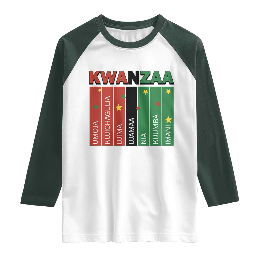 Light Of Kwanzaa Raglan Shirt Nguzo Saba African Heritage Gift - Wonder Print Shop