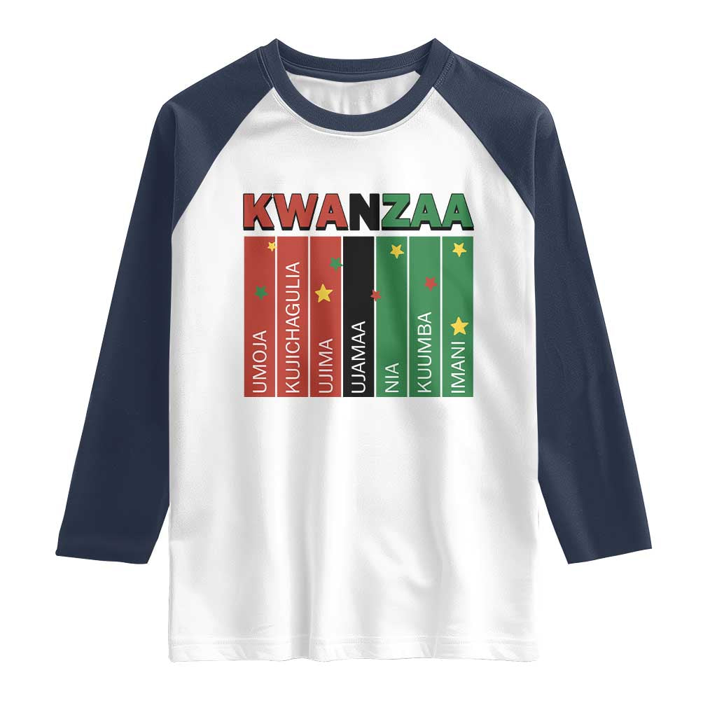 Light Of Kwanzaa Raglan Shirt Nguzo Saba African Heritage Gift - Wonder Print Shop