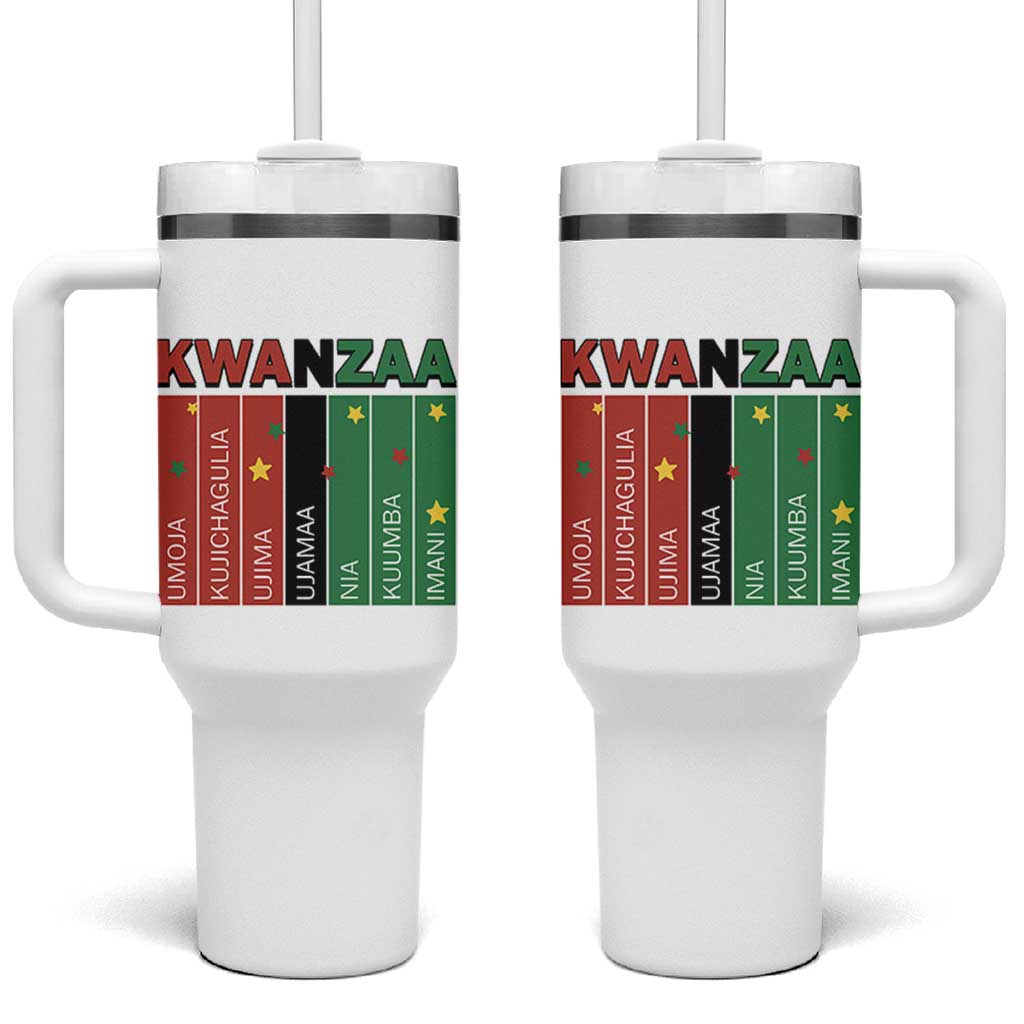 Light Of Kwanzaa Tumbler With Handle Nguzo Saba African Heritage Gift - Wonder Print Shop