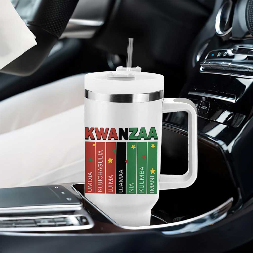 Light Of Kwanzaa Tumbler With Handle Nguzo Saba African Heritage Gift - Wonder Print Shop