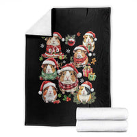 Funny Santa Cavy Squad Throw Blanket Christmas Guinea Pig Gift - Wonder Print Shop