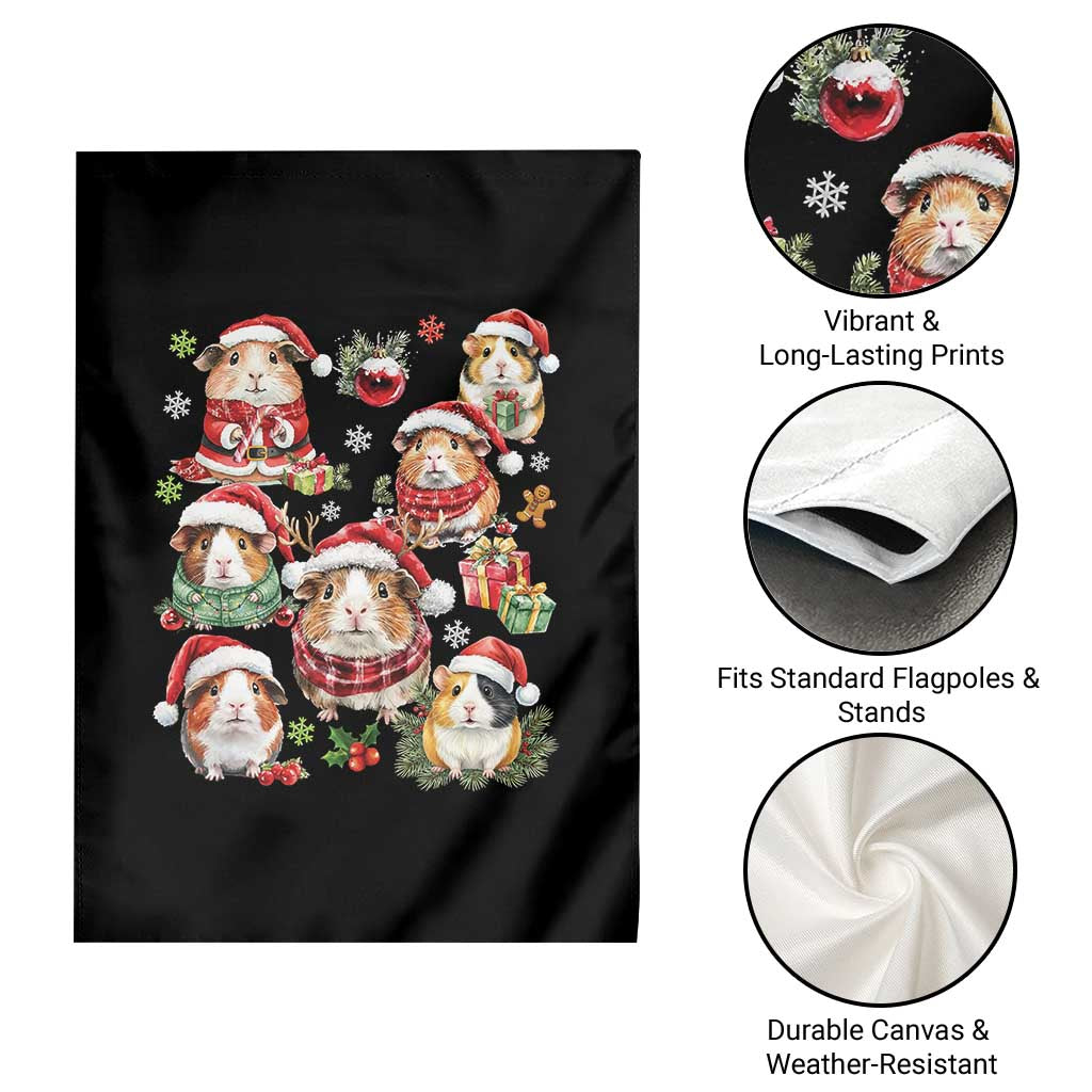 Funny Santa Cavy Squad Garden Flag Christmas Guinea Pig Gift - Wonder Print Shop