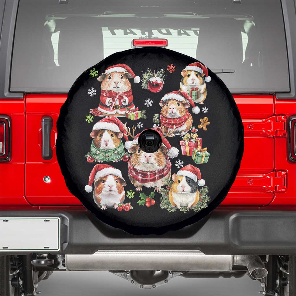 Funny Santa Cavy Squad Spare Tire Cover Christmas Guinea Pig Gift - Wonder Print Shop
