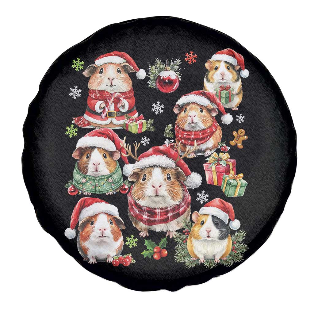 Funny Santa Cavy Squad Spare Tire Cover Christmas Guinea Pig Gift - Wonder Print Shop