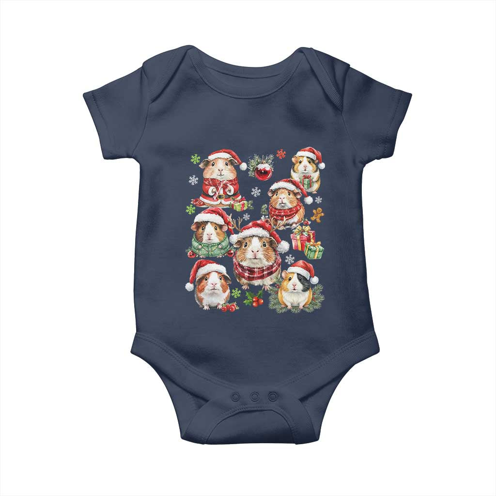 Funny Santa Cavy Squad Baby Onesie Christmas Guinea Pig Gift - Wonder Print Shop
