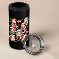 Funny Santa Cavy Squad 4 in 1 Can Cooler Tumbler Christmas Guinea Pig Gift - Wonder Print Shop