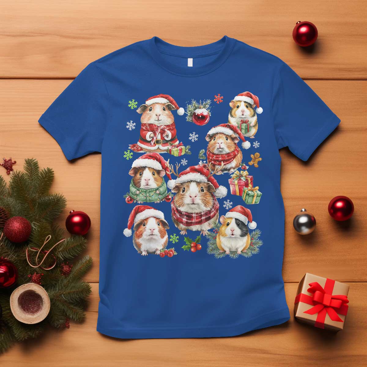 Funny Santa Cavy Squad T Shirt Christmas Guinea Pig Gift - Wonder Print Shop