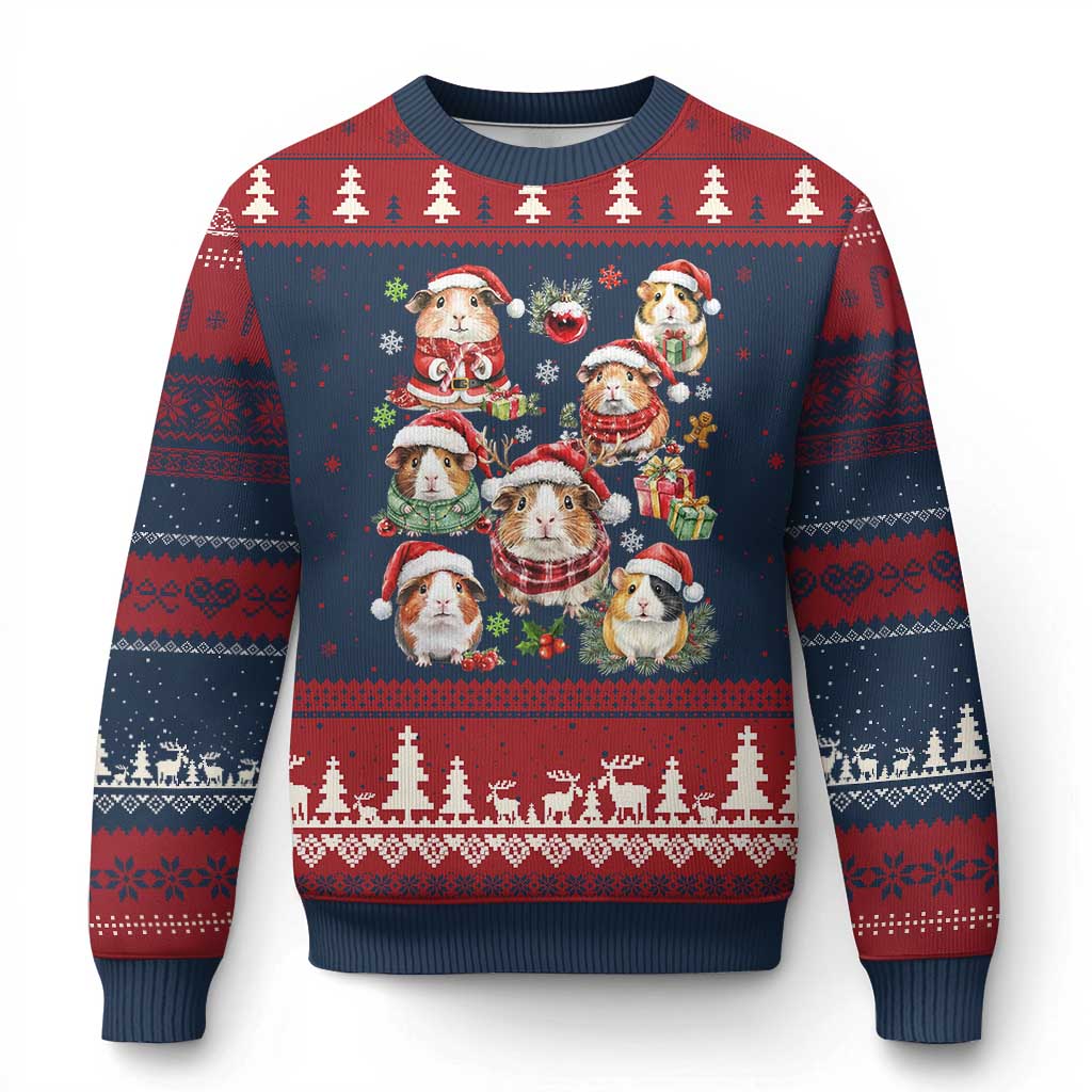 Funny Santa Cavy Squad Ugly Christmas Sweater Xmas Guinea Pig Gift - Wonder Print Shop