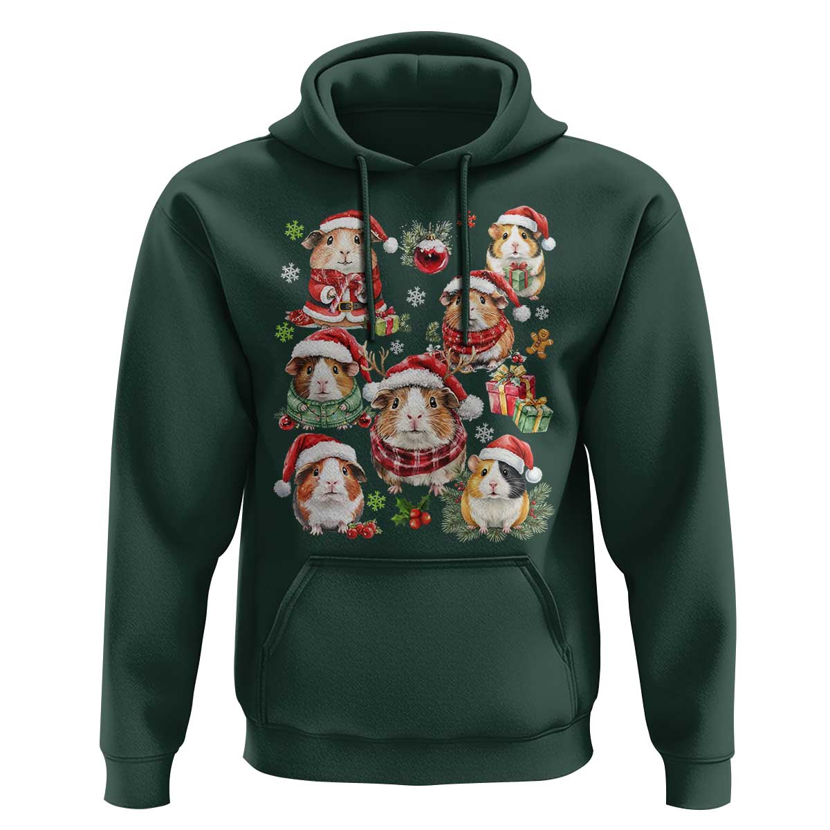 Funny Santa Cavy Squad Hoodie Christmas Guinea Pig Gift - undefined