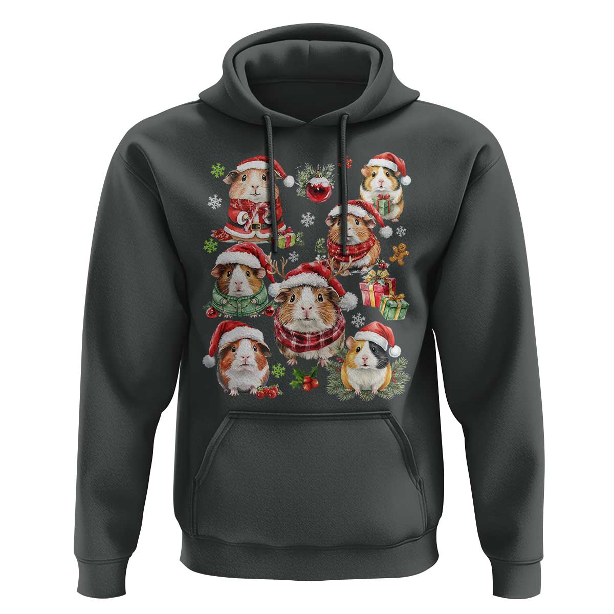 Funny Santa Cavy Squad Hoodie Christmas Guinea Pig Gift - undefined