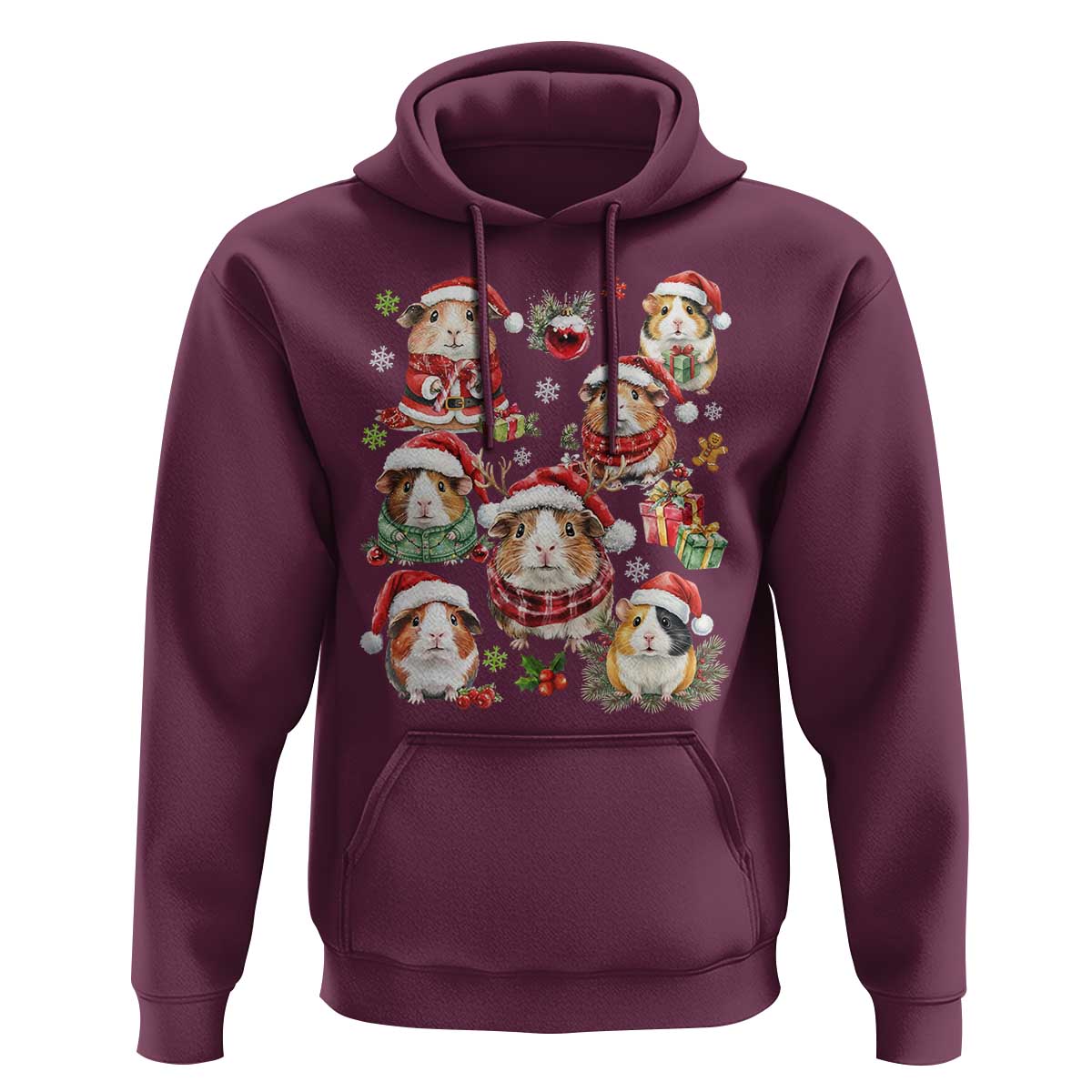 Funny Santa Cavy Squad Hoodie Christmas Guinea Pig Gift - undefined