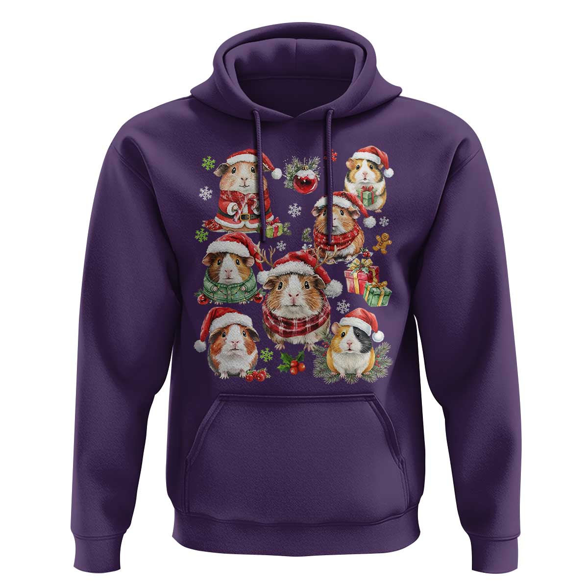 Funny Santa Cavy Squad Hoodie Christmas Guinea Pig Gift - undefined