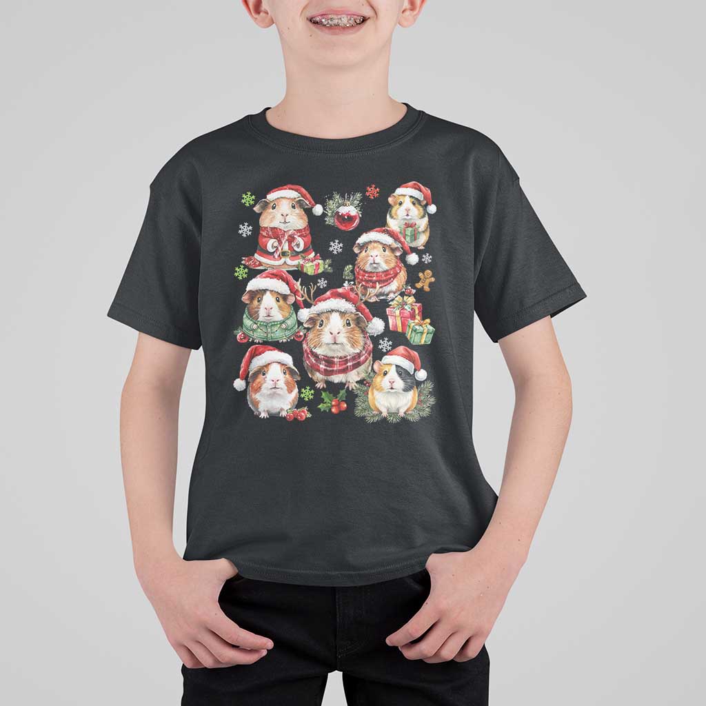 Funny Santa Cavy Squad T Shirt For Kid Christmas Guinea Pig Gift - Wonder Print Shop